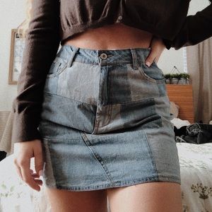 Forever 21 Denim Patch Skirt
